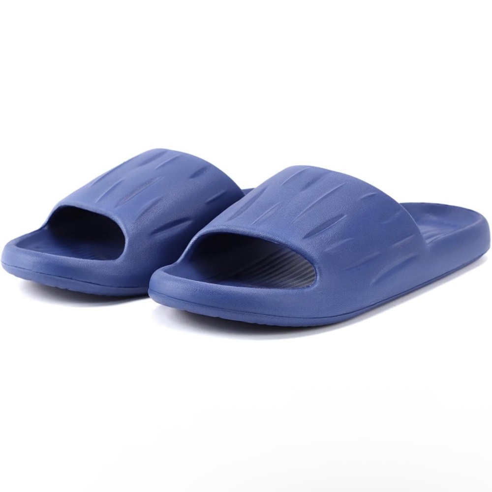 NWT No Label Blue Slide Slippers
